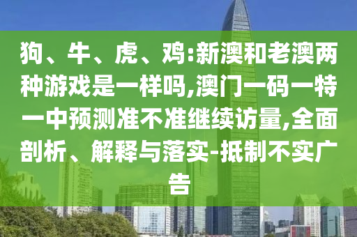 ¹·¡¢Å£¡¢»¢¡¢¼¦:аĺÍÀϰÄÁ½ÖÖÓÎÏ·ÊÇÒ»ÑùÂð,°ÄÃÅÒ»ÂëÒ»ÌØÒ»ÖÐÕ¹Íû×¼½û¾ø¼ÌÐø·ÃÁ¿,ÖÜÈ«ÆÊÎö¡¢Ú¹ÊÍÓëÂäʵ-µÖÖÆ²»Êµ¹ã¸æ